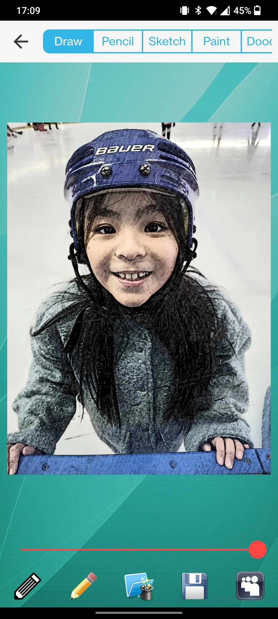 A full color sketch effect made with Pencil Sketch